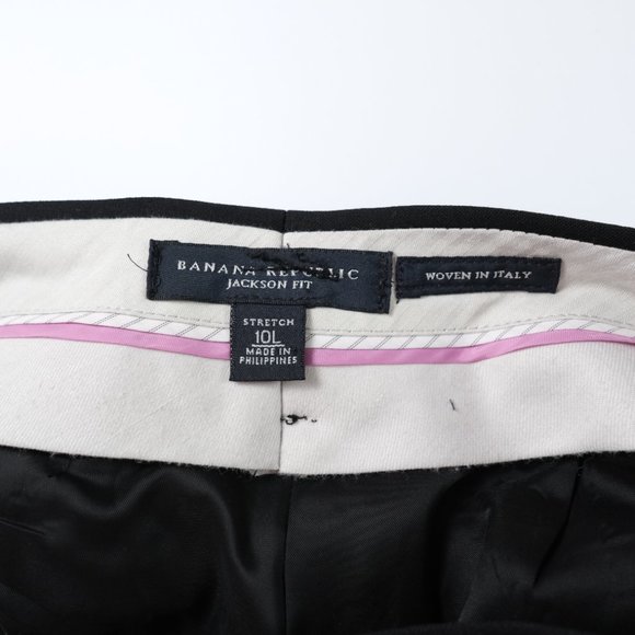 Banana Republic Jackson Fit Pants Womens Stretch Size 10 L Navy Blue - Picture 6 of 11